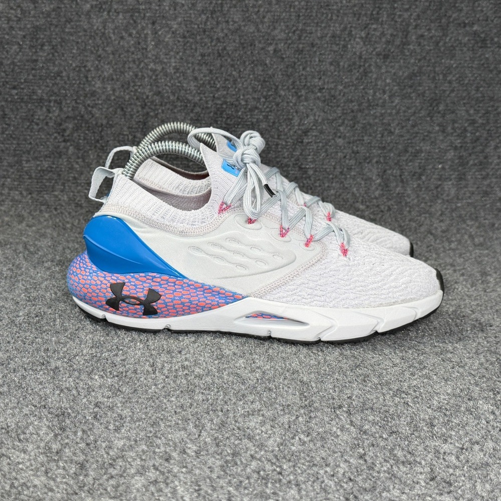 Under Armour HOVR Phantom 2 Running Shoes Womens 8 Grey Photon Blue Athletic Run